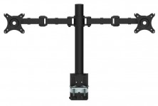 RMA2 BL Revolve Dual Arm. 200 To 400 Height Range. Pole Mounted. Black